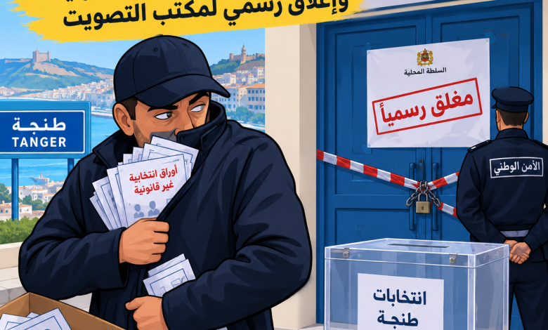انتخابات طنجة.. تلبس بأوراق انتخابية غير قانونية وإغلاق رسمي لمكتب التصويت