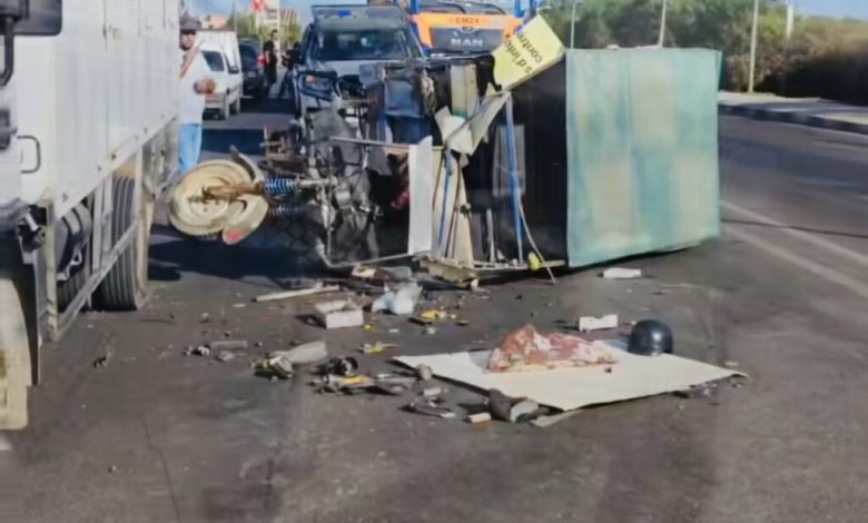 حادثة اصطدام بالشماعية تنتهي بإصابة سائق دراجة ثلاثية العجلات
